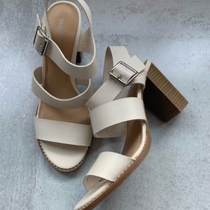 Brand new Old Navy bone block heels